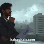 indian man thinking about to give his transfer his flat to wife.