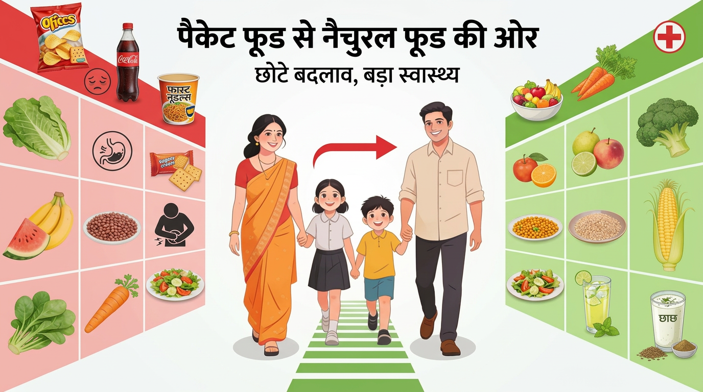 पैकेट फूड से नैचुरल फूड की ओर: छोटे बदलाव से बड़ा स्वास्थ्य लाभ