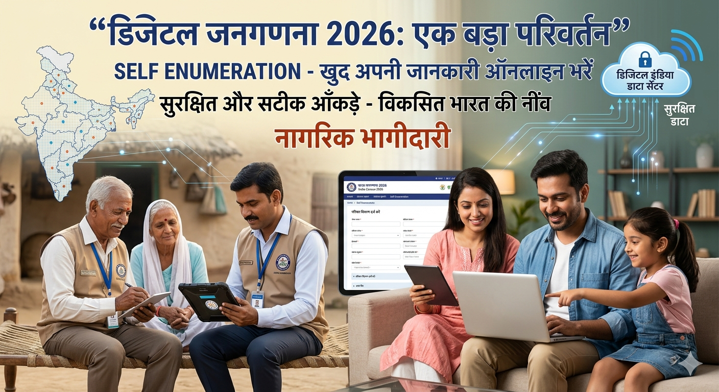 दुनिया की सबसे बड़ी डिजिटल जनगणना: अब खुद भरिए अपने परिवार की जानकारी ऑनलाइन