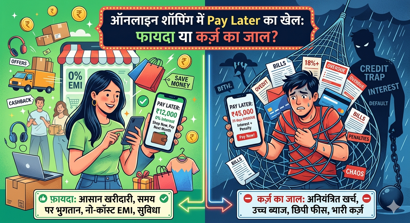 ऑनलाइन शॉपिंग में Pay Later का खेल: फायदा या कर्ज़ का जाल?