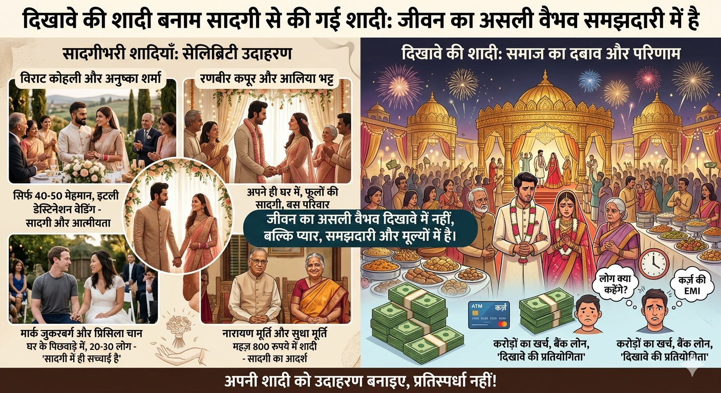 करोड़पति भी करते हैं सादी शादी — लेकिन आम लोग दिखावे में सब गँवा देते हैं!