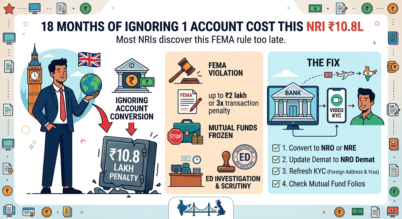 सिर्फ एक बैंक अकाउंट को नजरअंदाज करना NRI को ₹10.8 लाख भारी पड़ेगा