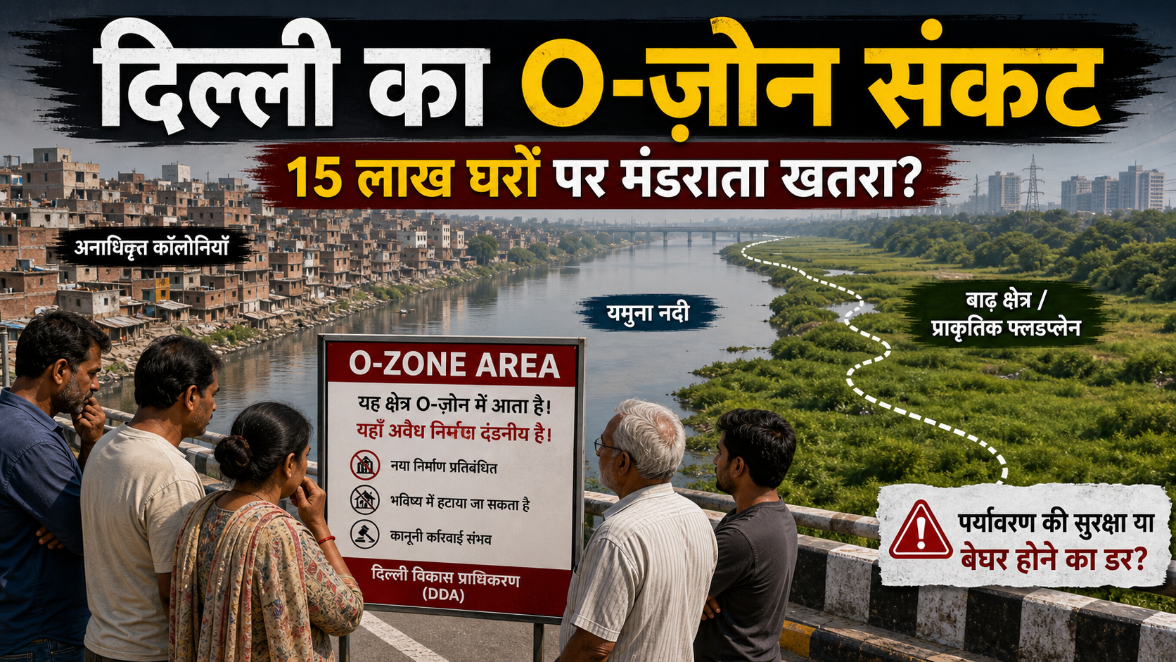 दिल्ली का O‑Zone संकट: 15 लाख घरों पर मंडराता ख़तरा, सच, कानून और आगे की राह